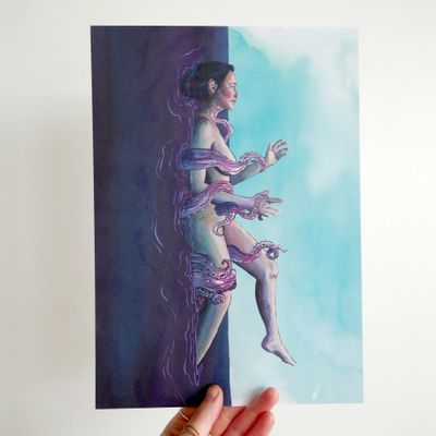 Handgemaakte wenskaart - Holding me back A4 - Mags Up Your Mind